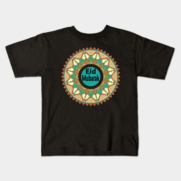 Eid Mubarak Kids T-Shirt by ZamZamMerch